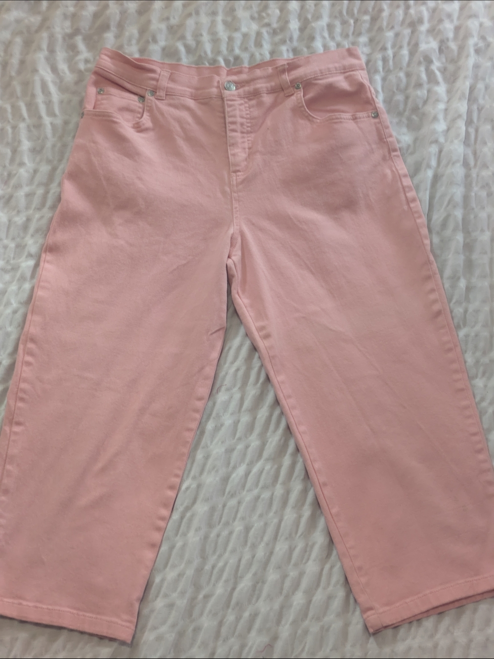 Sonoma Pastel Pink Cropped Straight-Leg Pants
